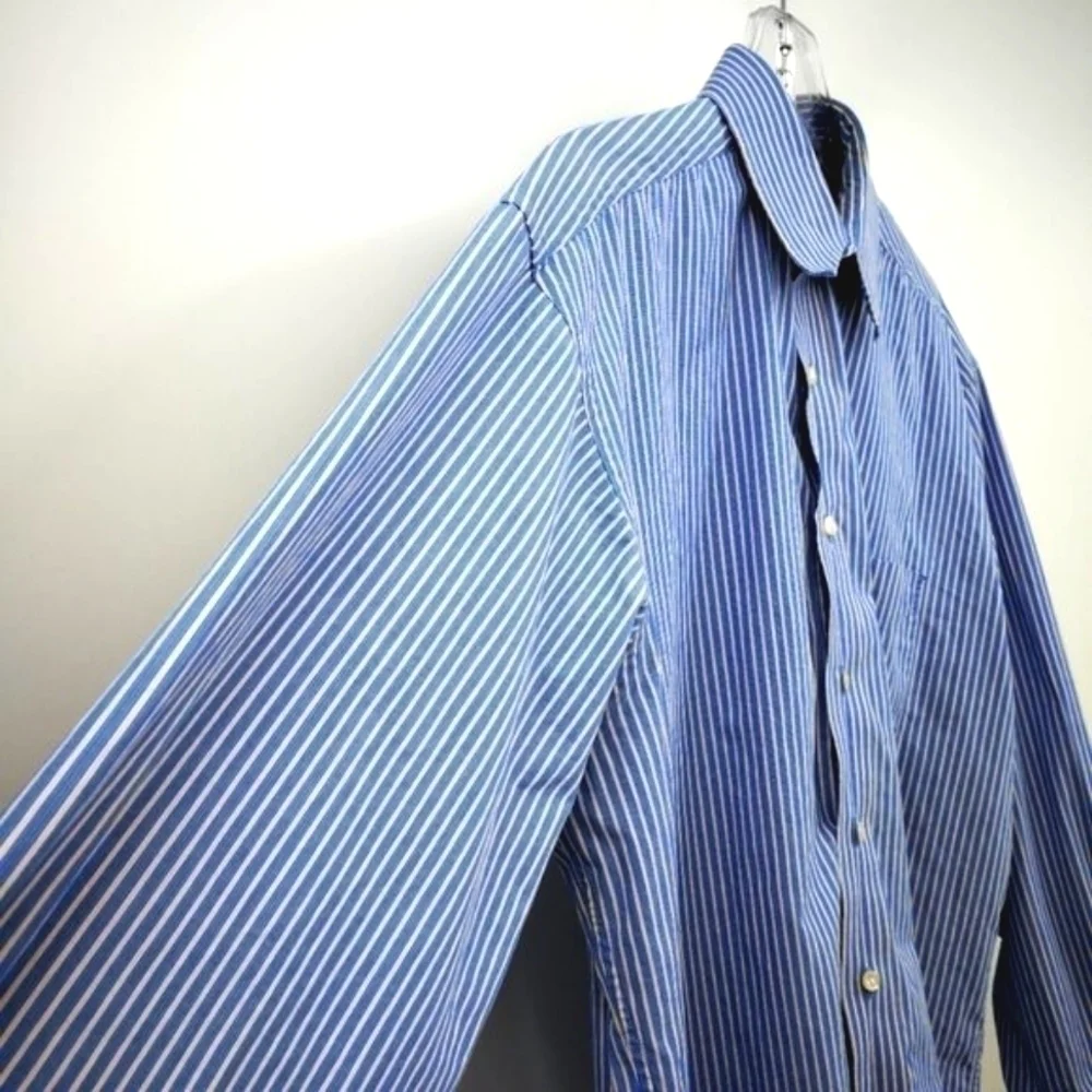 Tommy Hilfiger Men's 15 1/2 (32-33) Polo Vintage Causal Button Down Stripe Shirt - Picture 5 of 9